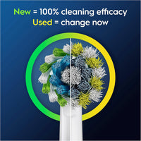 Replacement Toothbrush Heads Compatible with Oral-B CrossAction – 4 Pack, X-Shape Angled Bristles