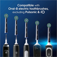 Oral-B Pro CrossAction Electric Toothbrush Heads 4 Pack Black — Genuine Oral B Replacement Brush Heads
