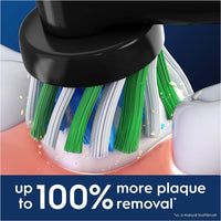 Oral-B Pro CrossAction Electric Toothbrush Heads 4 Pack Black — Genuine Oral B Replacement Brush Heads