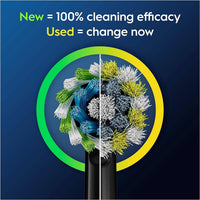 Oral-B Pro CrossAction Electric Toothbrush Heads 4 Pack Black — Genuine Oral B Replacement Brush Heads