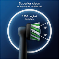 Oral-B Pro CrossAction Electric Toothbrush Heads 4 Pack Black — Genuine Oral B Replacement Brush Heads