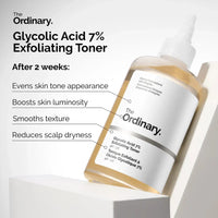 The Ordinary Glycolic Acid 7% Exfoliating Toner 240ml – AHA Toning Solution
